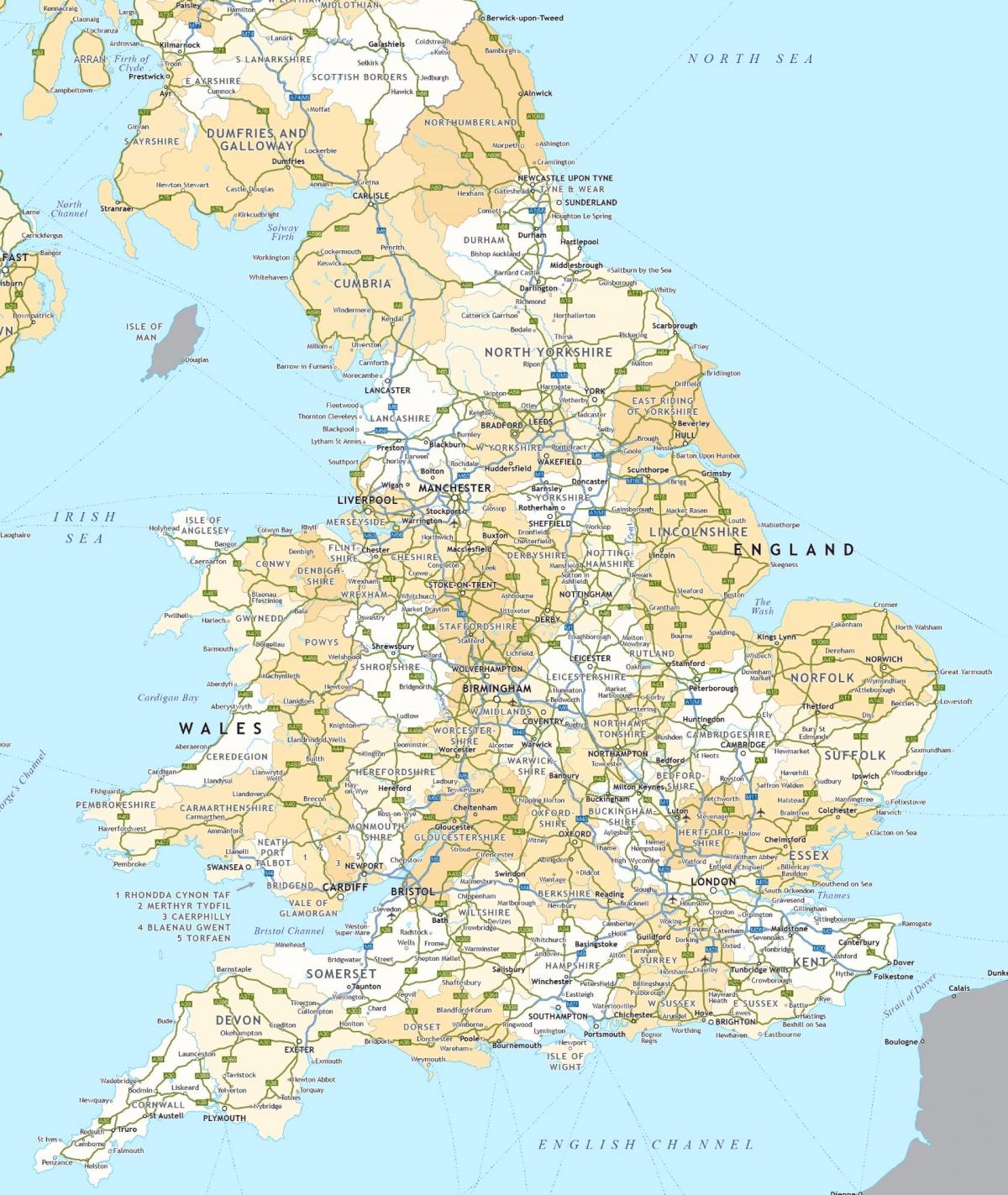 Mapa drogowa Zjednoczonego Królestwa (UK)