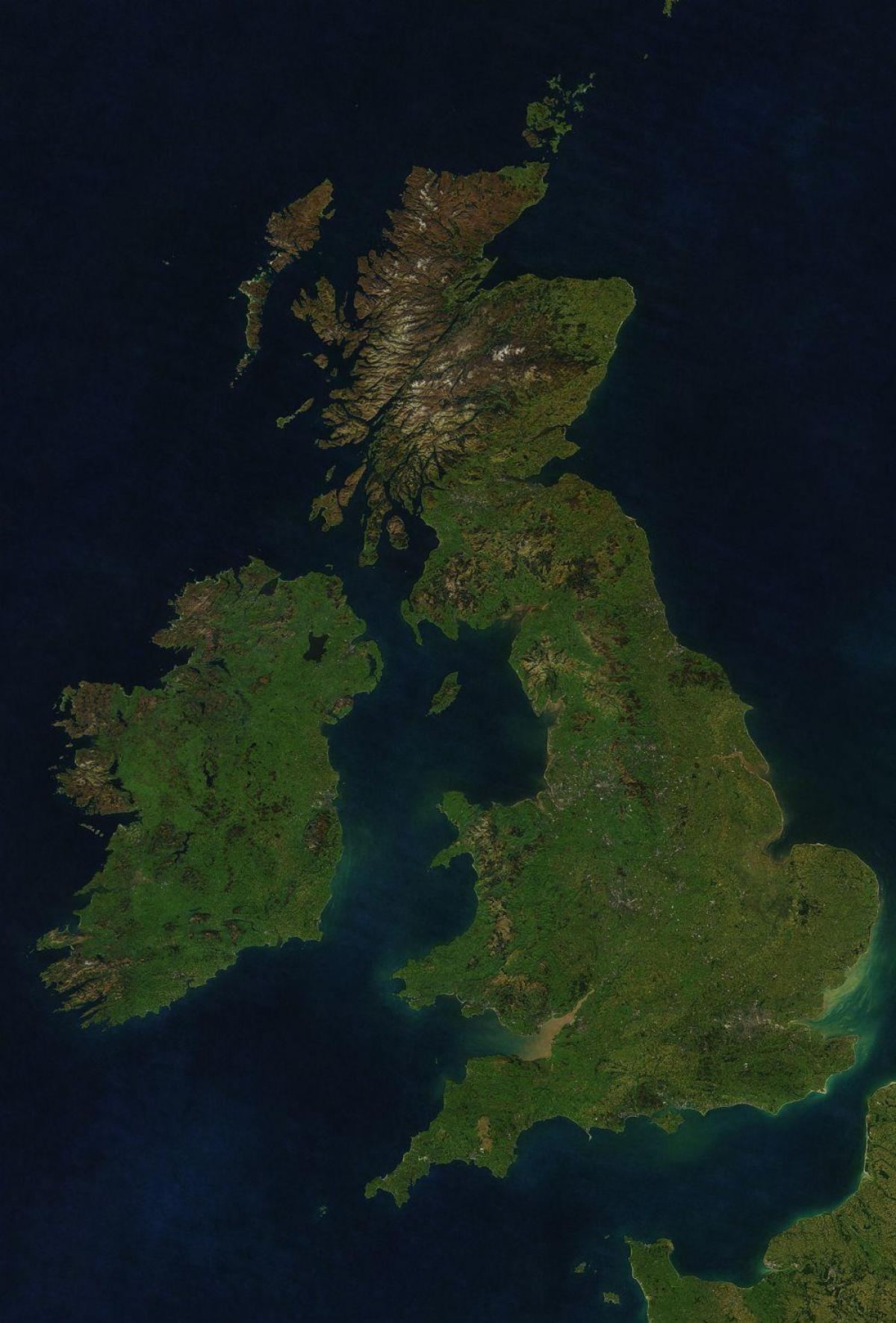 Zjednoczone Królestwo (UK) mapa widoku nieba