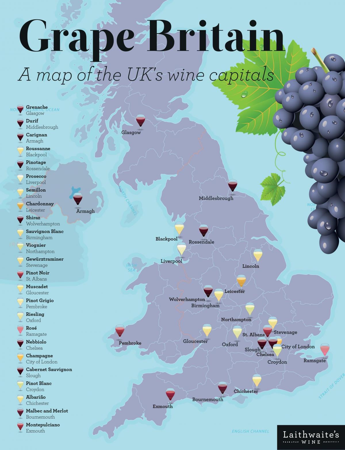 Mapa winnic Zjednoczonego Królestwa (UK)